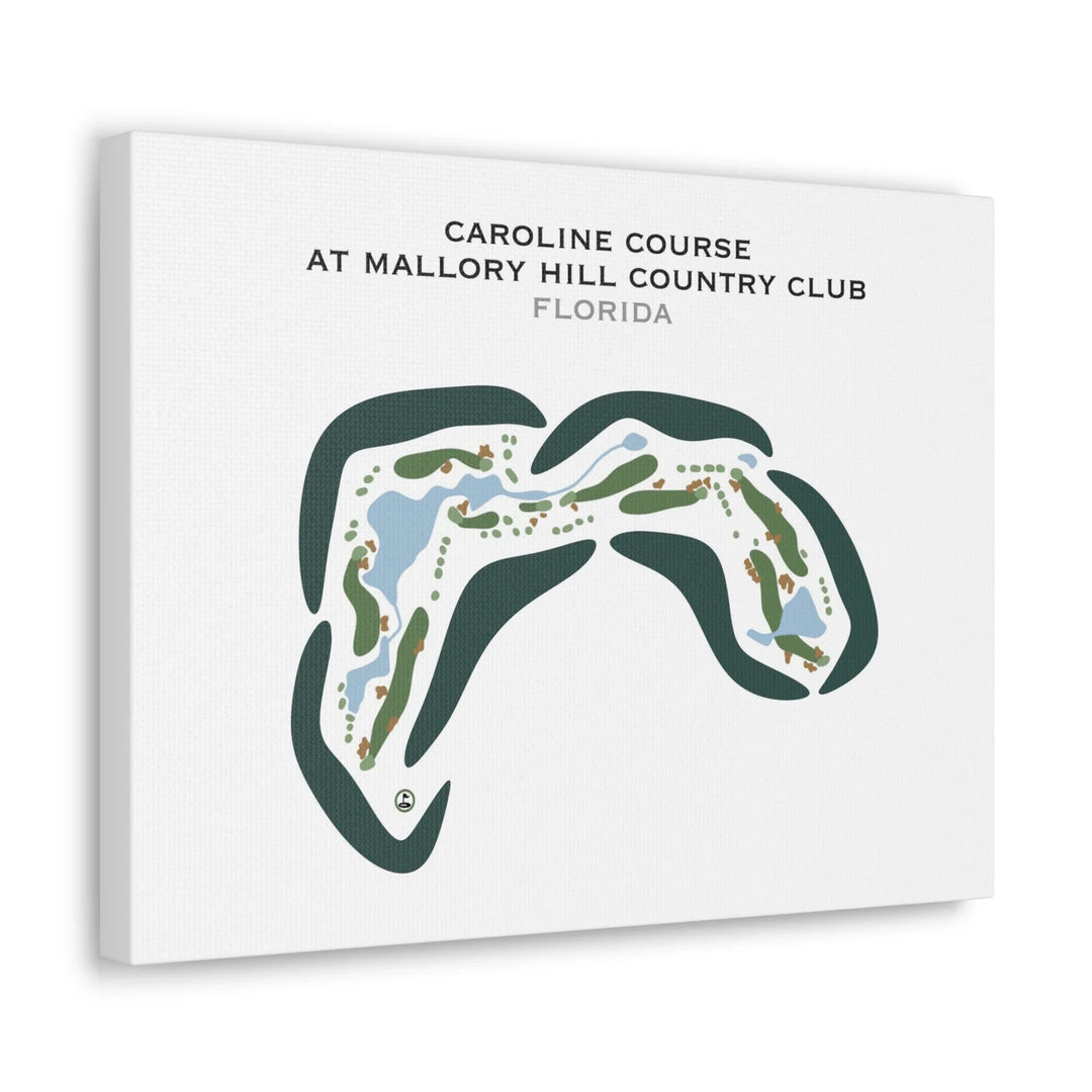 Caroline Course at Mallory Hill Country Club, Florida - Printed Golf Courses