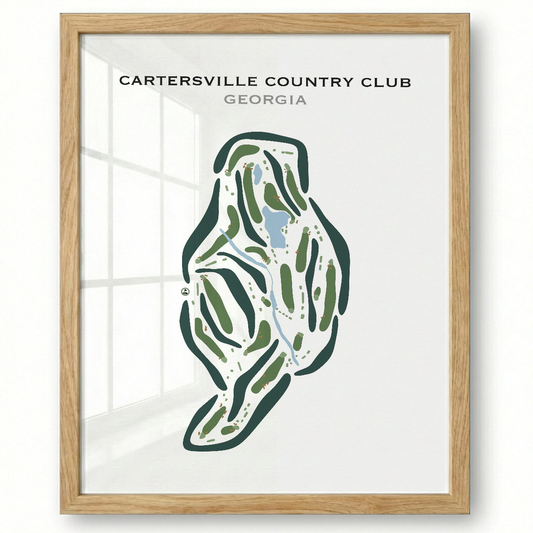 Cartersville Country Club, Georgia - Printed Golf Courses