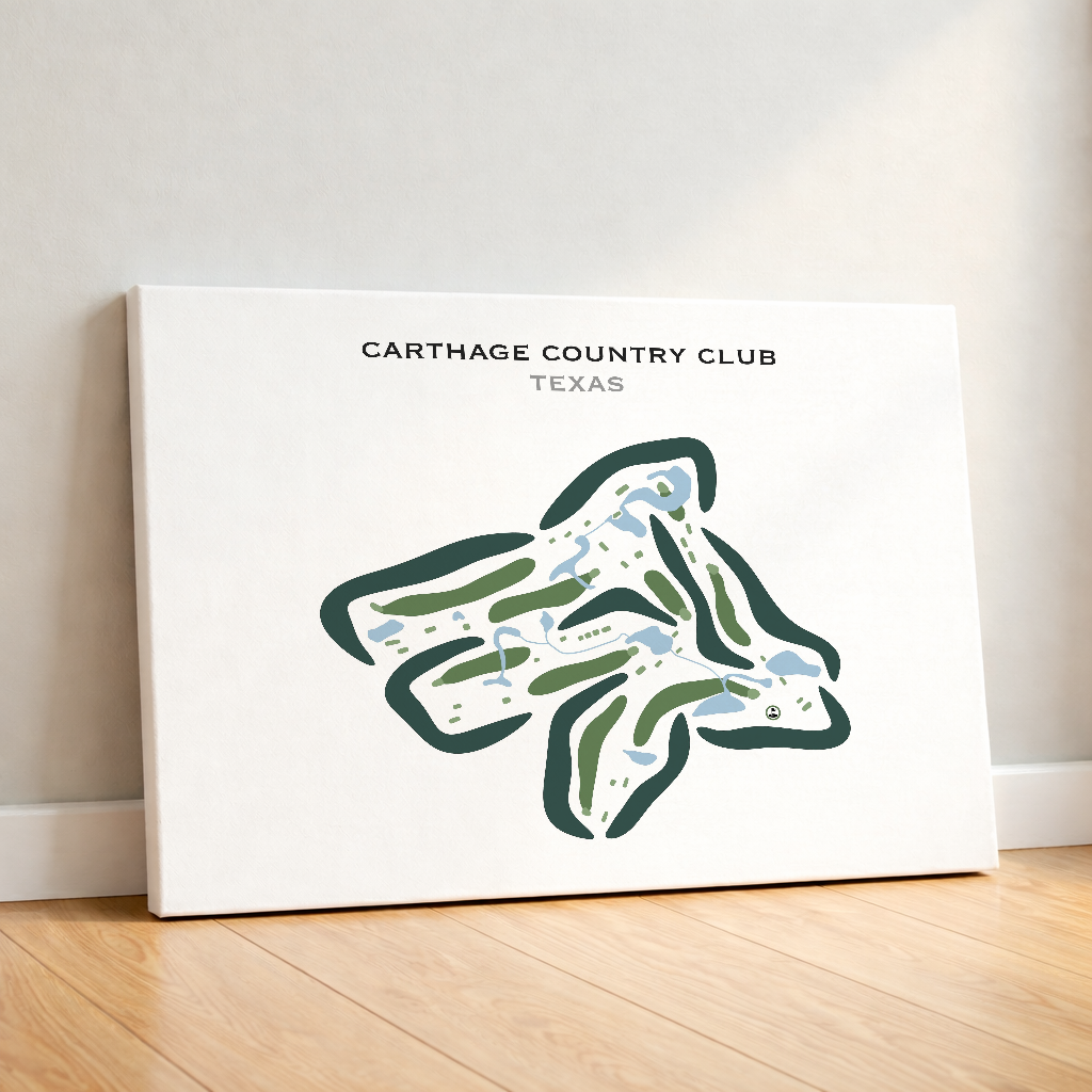 Carthage Country Club, Texas - Printed Golf Courses
