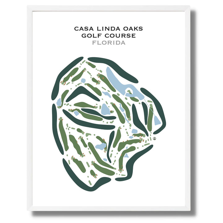 Casa Linda Oaks Golf Course, Florida - Printed Golf Courses