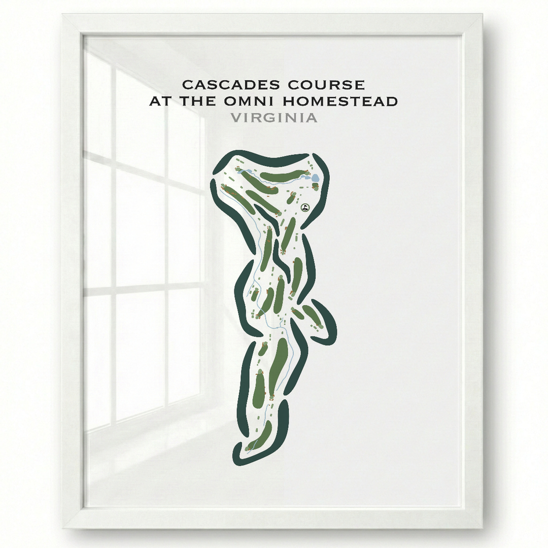 Cascades Course at The Omni Homestead, Virginia - Printed Golf Courses