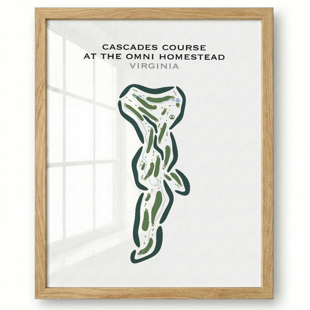 Cascades Course at The Omni Homestead, Virginia - Printed Golf Courses