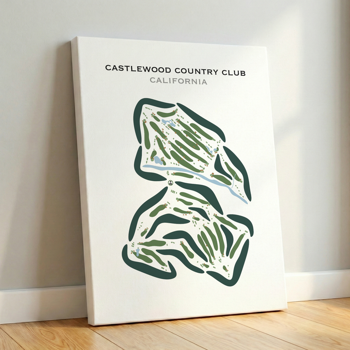 Castlewood Country Club, California - Printed Golf Courses