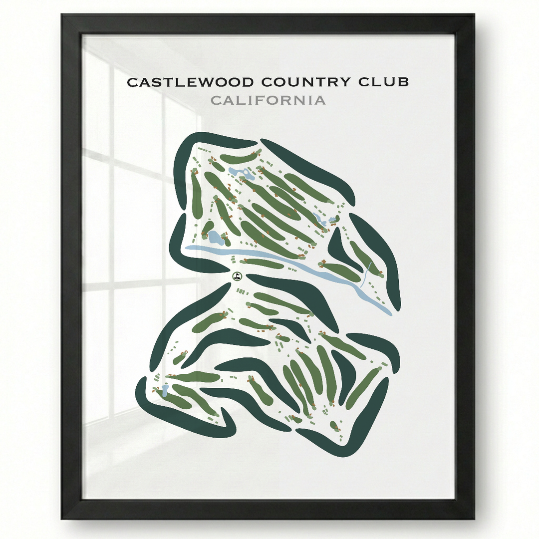 Castlewood Country Club, California - Printed Golf Courses