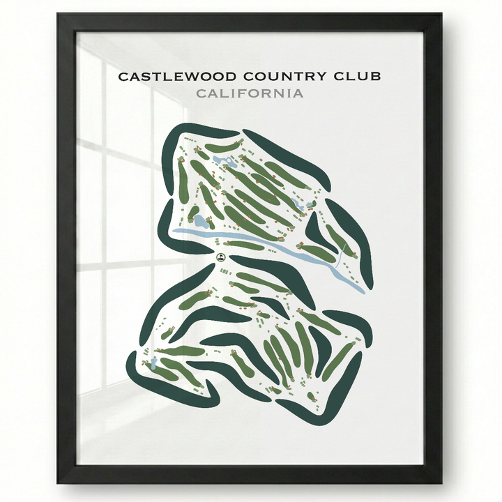 Castlewood Country Club, California - Printed Golf Courses