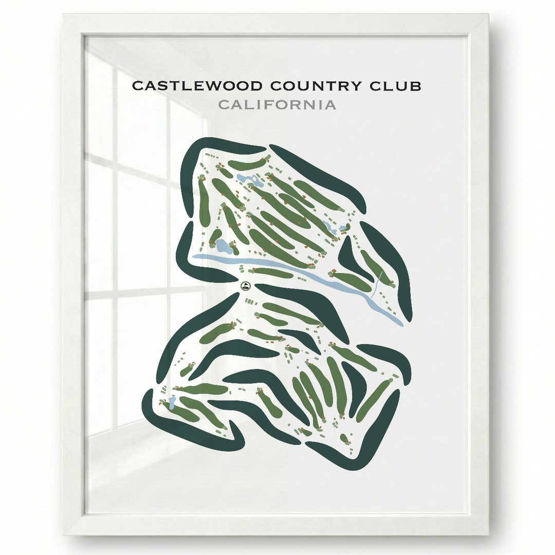Castlewood Country Club, California - Printed Golf Courses