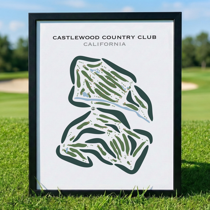Castlewood Country Club, California - Printed Golf Courses