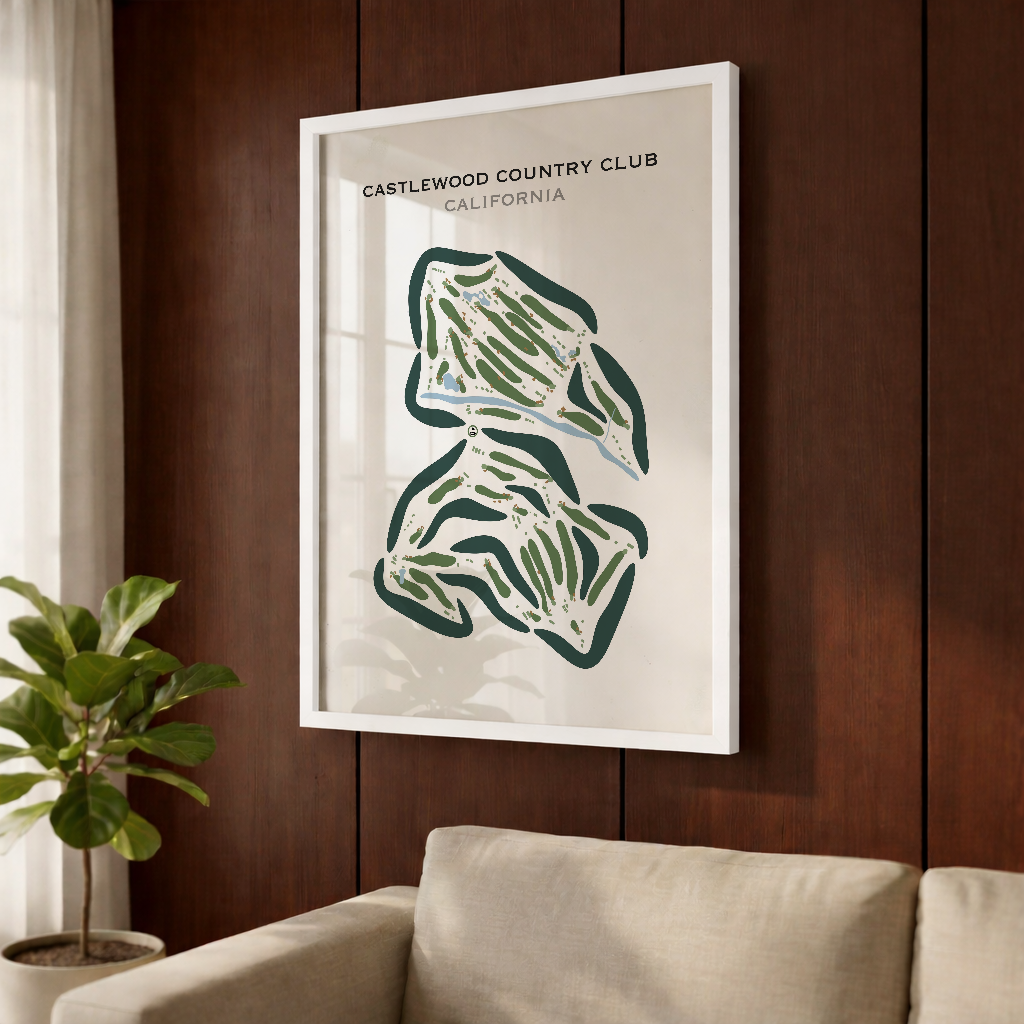 Castlewood Country Club, California - Printed Golf Courses