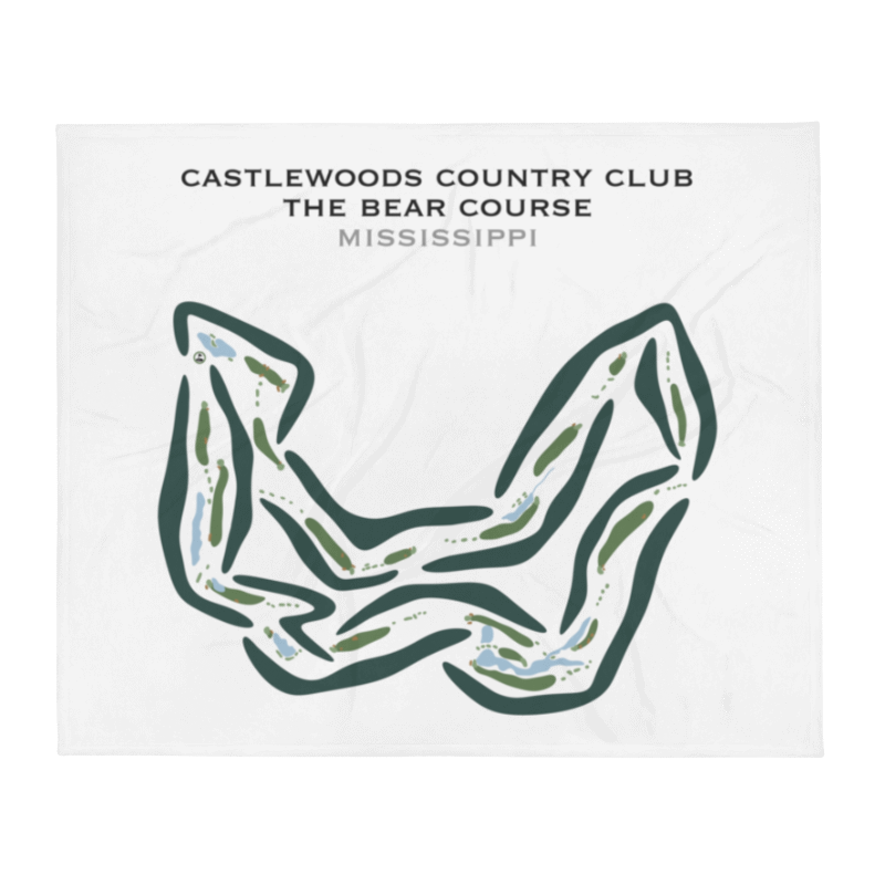 Castlewoods Country Club - The Bear Course, Mississippi - Printed Golf Courses