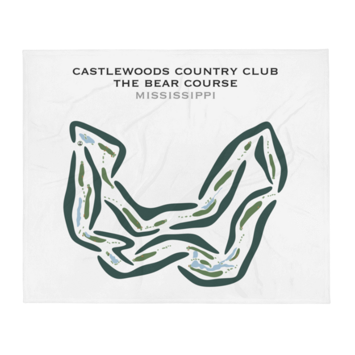 Castlewoods Country Club - The Bear Course, Mississippi - Printed Golf Courses