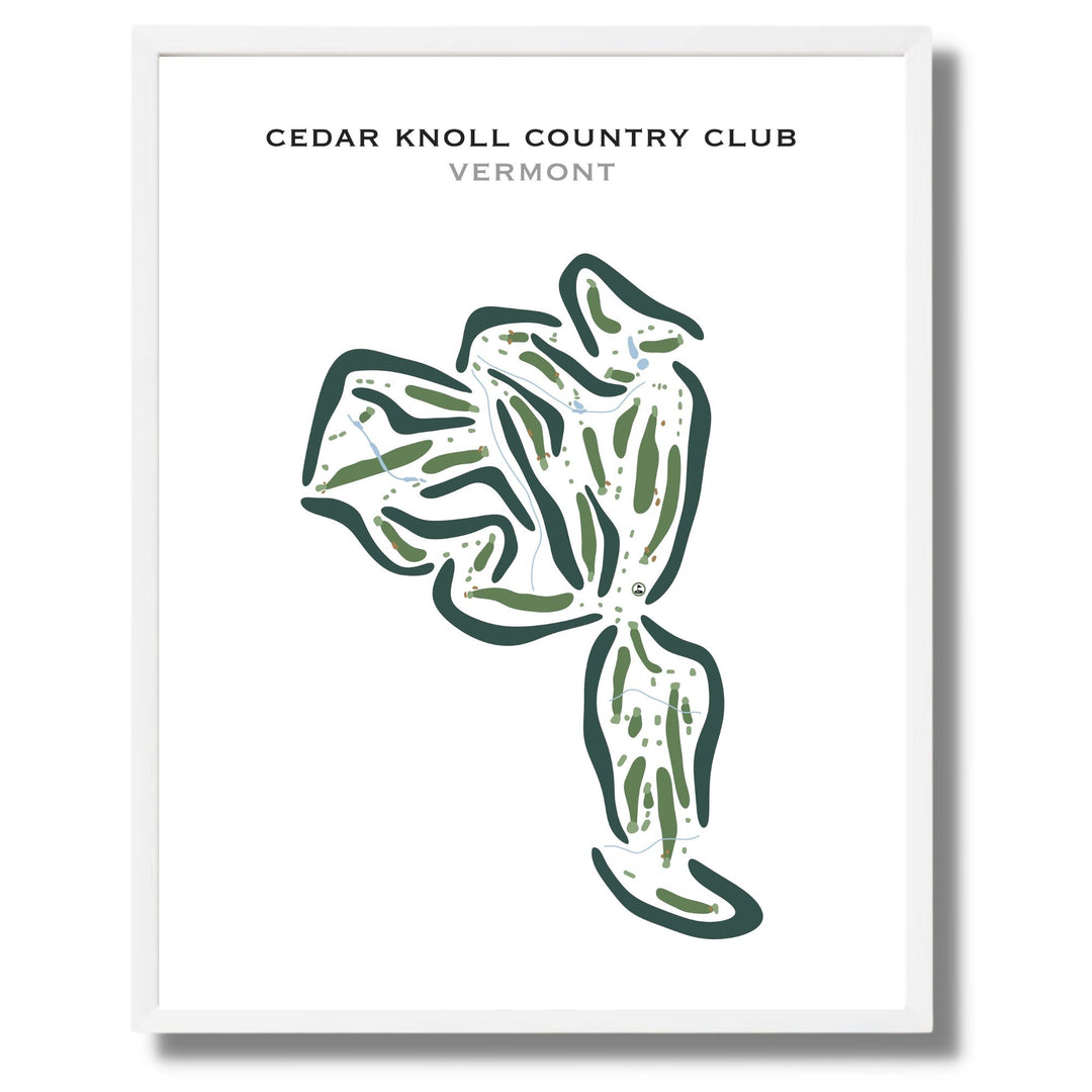 Cedar Knoll Country Club, Vermont - Printed Golf Courses