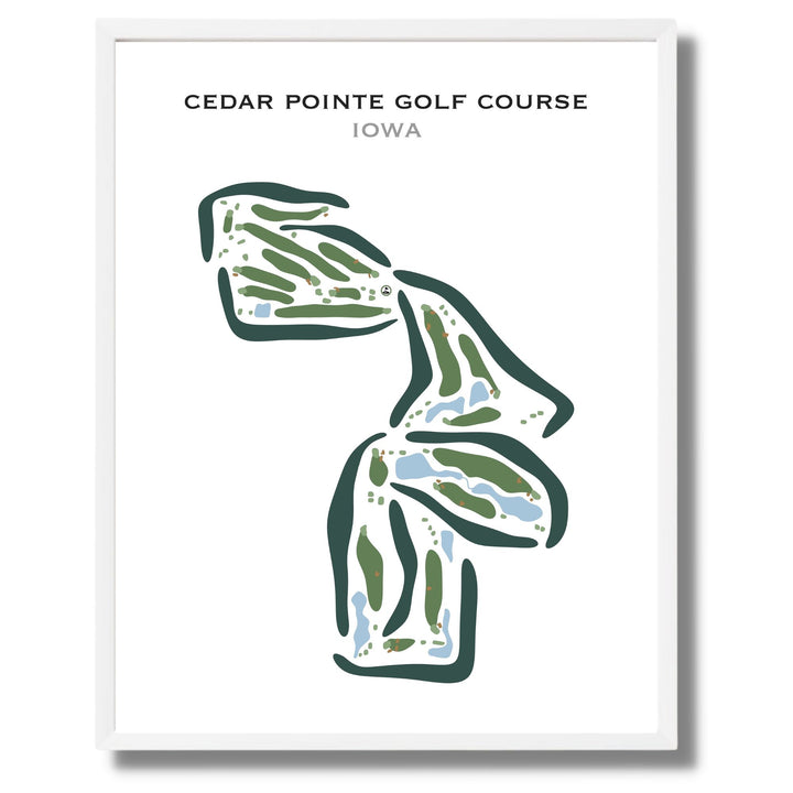 Cedar Pointe Golf Course, Iowa - Printed Golf Courses