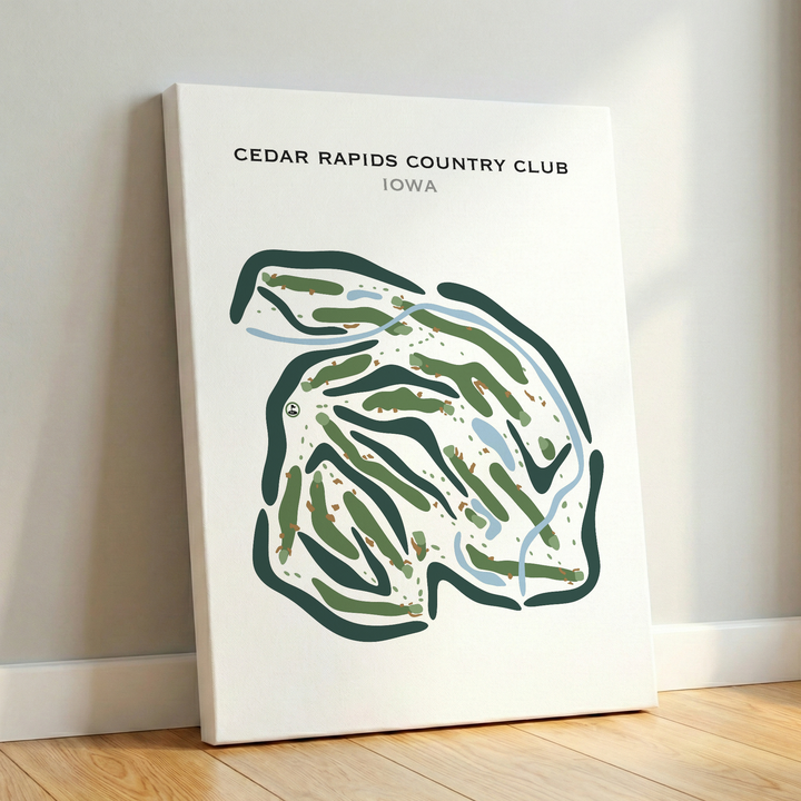 Cedar Rapids Country Club, Cedar Rapids Iowa - Printed Golf Courses