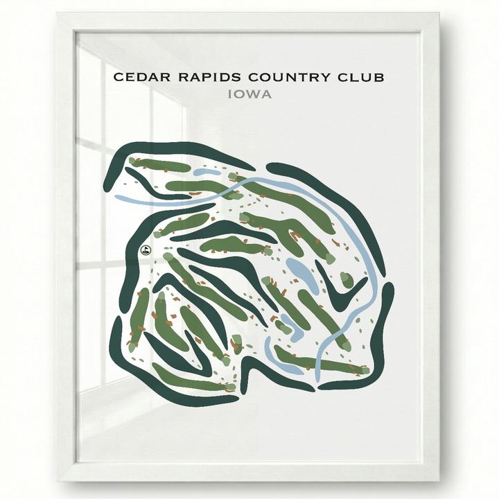 Cedar Rapids Country Club, Cedar Rapids Iowa - Printed Golf Courses