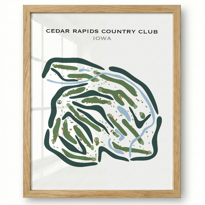 Cedar Rapids Country Club, Cedar Rapids Iowa - Printed Golf Courses
