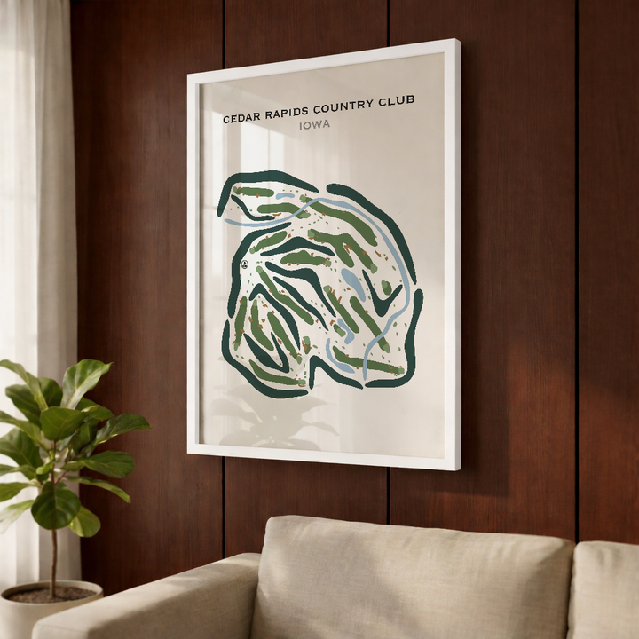 Cedar Rapids Country Club, Cedar Rapids Iowa - Printed Golf Courses