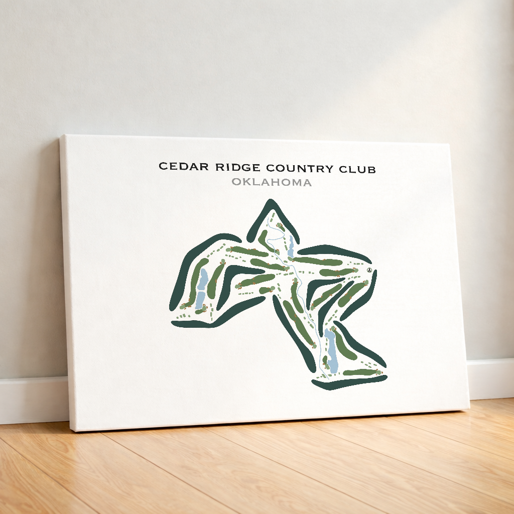 Cedar Ridge Country Club, Oklahoma - Printed Golf Courses