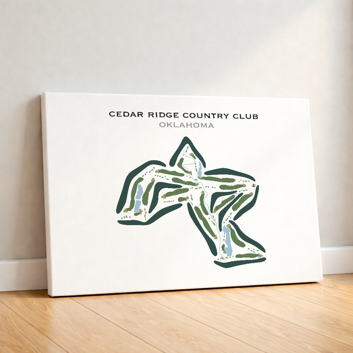 Cedar Ridge Country Club, Oklahoma - Printed Golf Courses