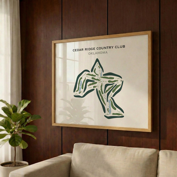 Cedar Ridge Country Club, Oklahoma - Printed Golf Courses