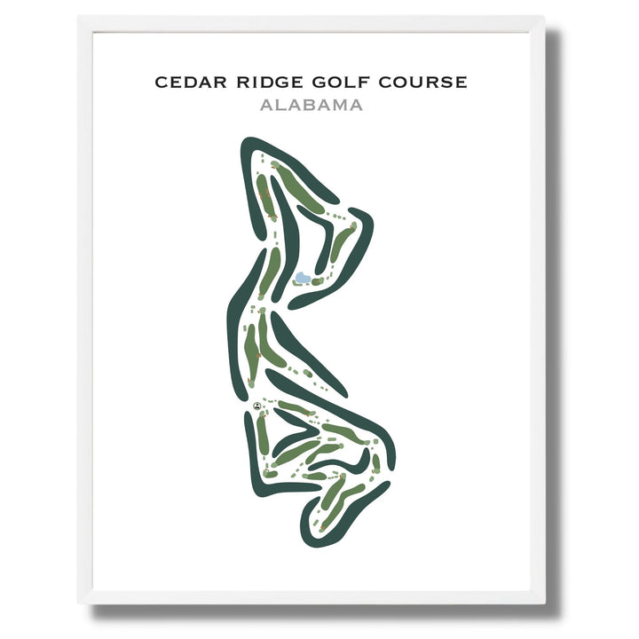 Cedar Ridge Golf Course, Alabama - Printed Golf Course