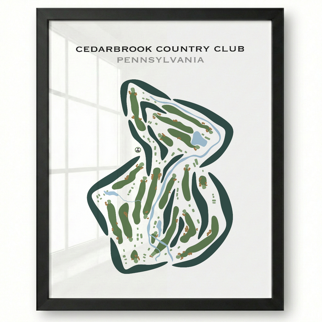 Cedarbrook Country Club, Pennsylvania - Printed Golf Courses