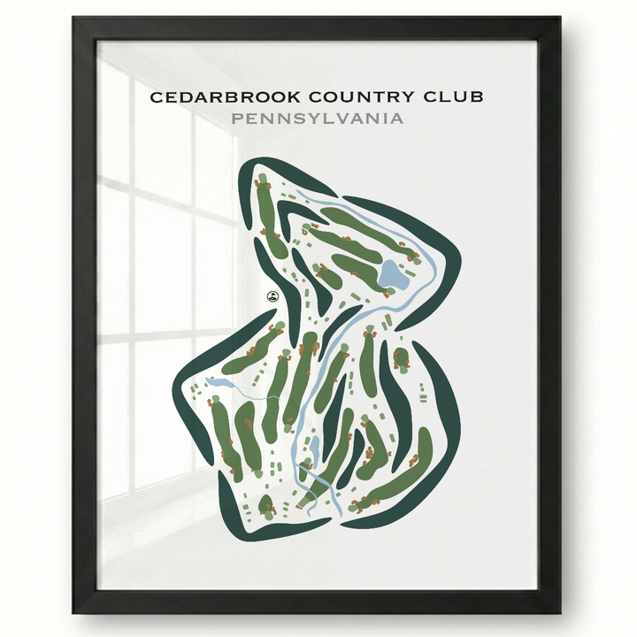 Cedarbrook Country Club, Pennsylvania - Printed Golf Courses