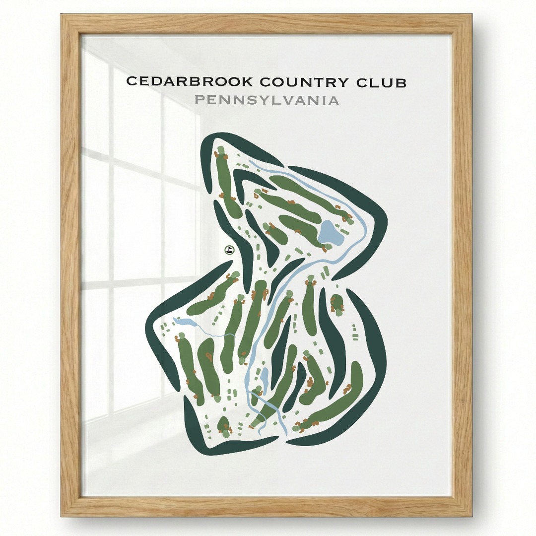 Cedarbrook Country Club, Pennsylvania - Printed Golf Courses