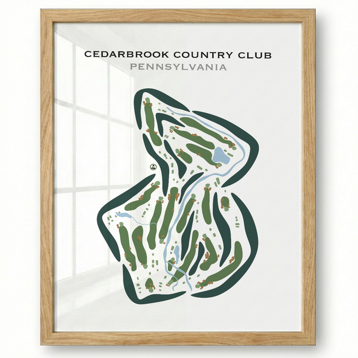 Cedarbrook Country Club, Pennsylvania - Printed Golf Courses