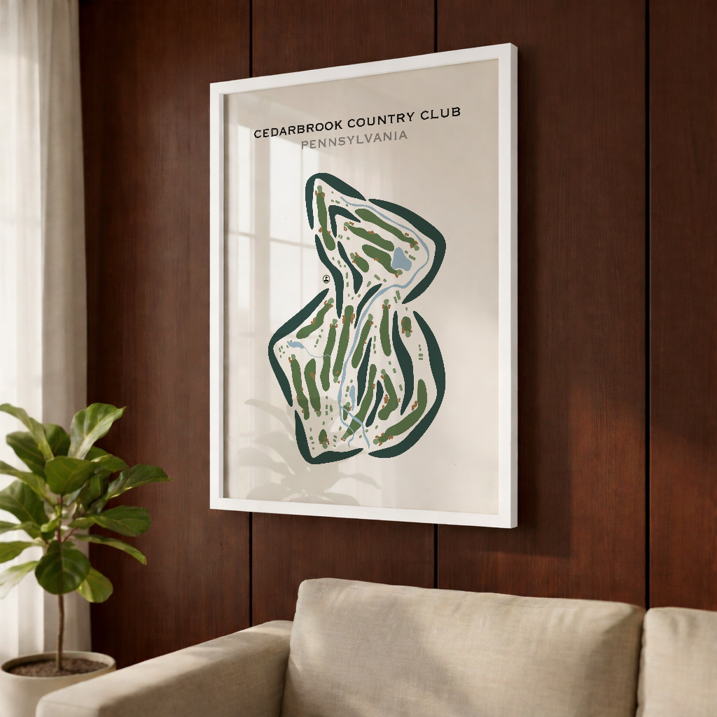 Cedarbrook Country Club, Pennsylvania - Printed Golf Courses