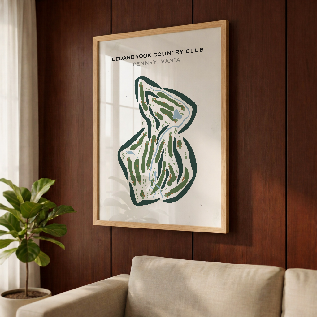 Cedarbrook Country Club, Pennsylvania - Printed Golf Courses