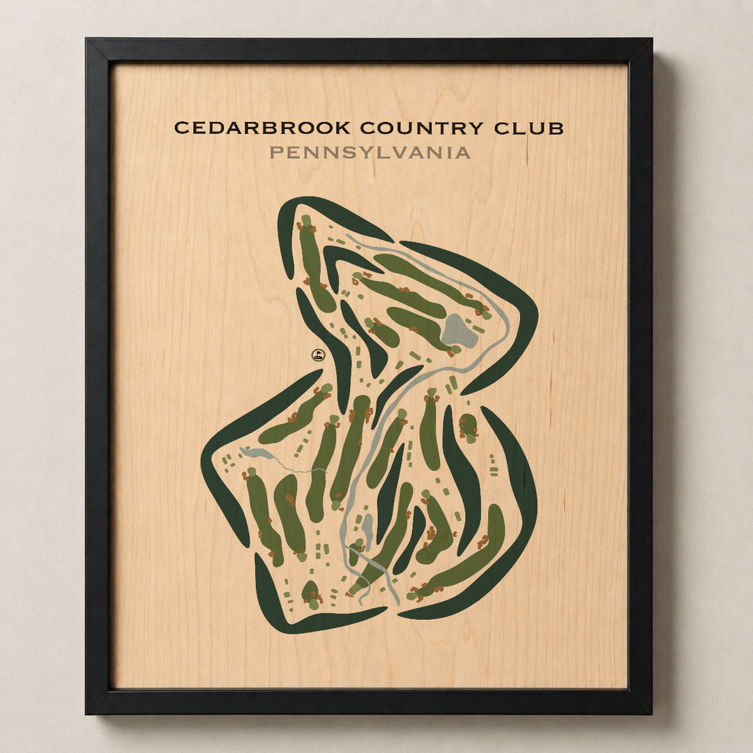 Cedarbrook Country Club, Pennsylvania - Printed Golf Courses