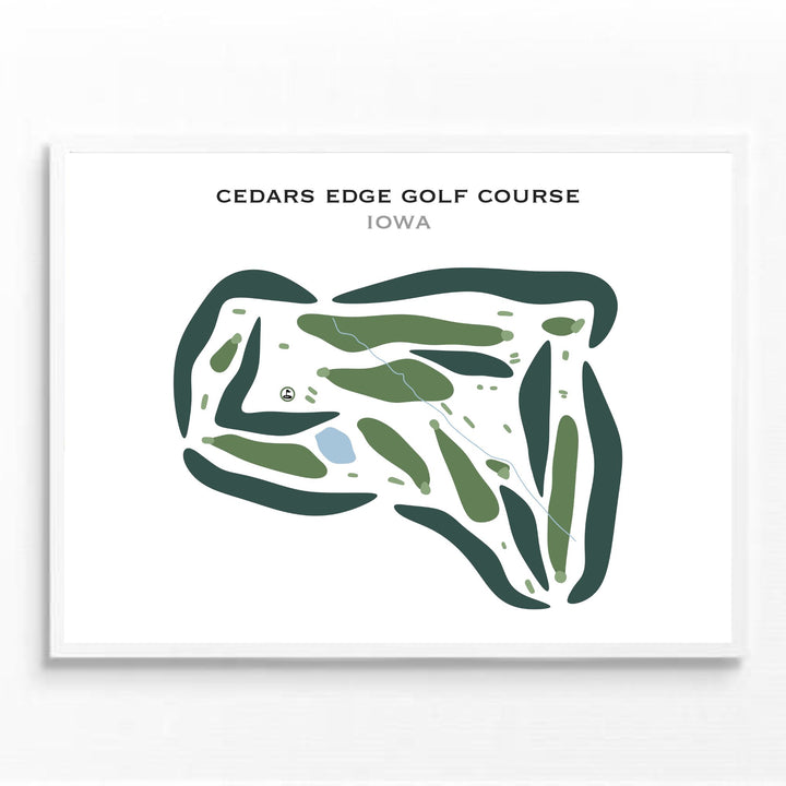 Cedars Edge Golf Course, Iowa - Printed Golf Courses