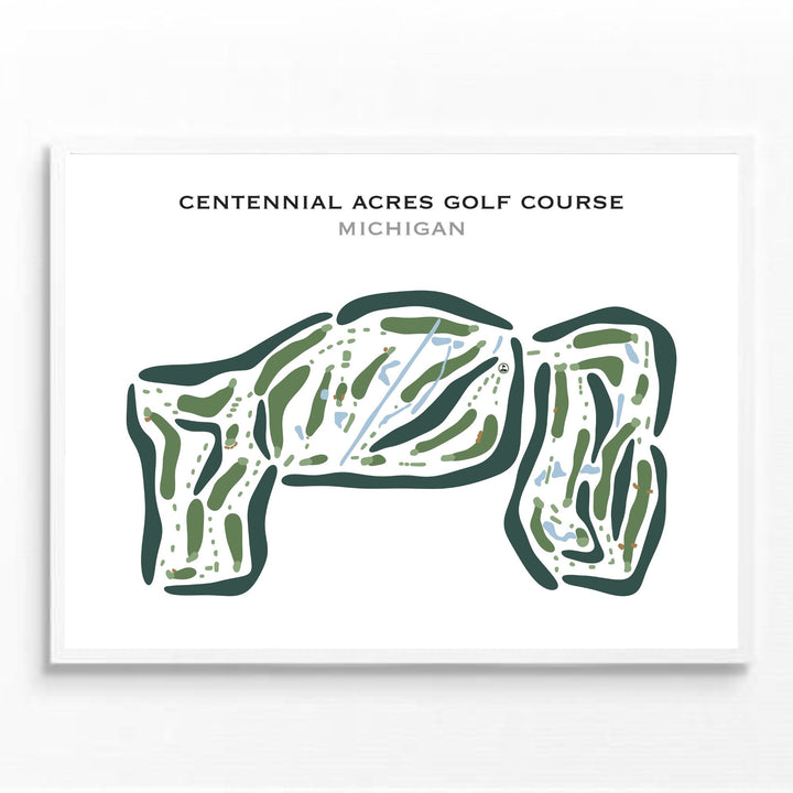 Centennial Acres Golf Course, Michigan - Printed Golf Courses