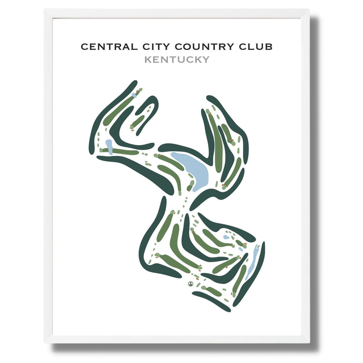 Central City Country Club, Kentucky - Printed Golf Course