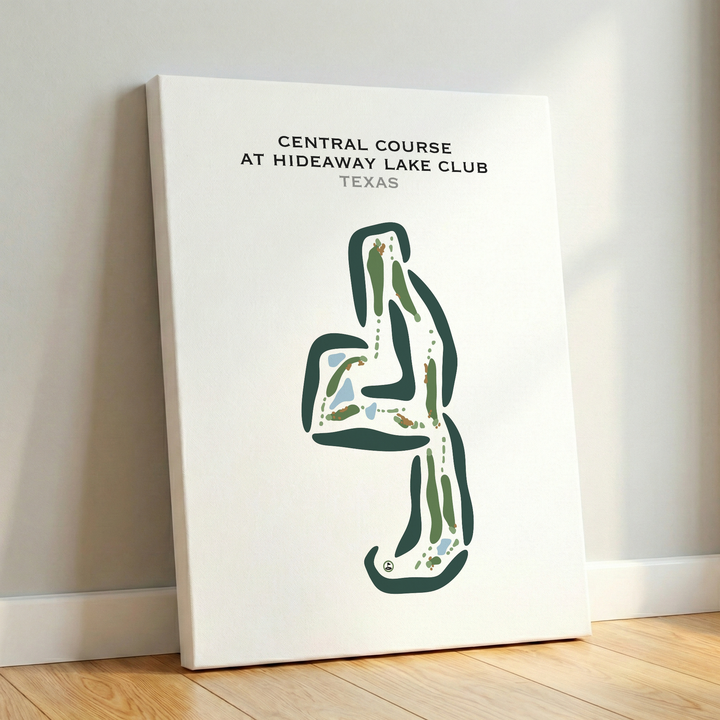 Central Course at Hideaway Lake Club, Texas - Printed Golf Courses