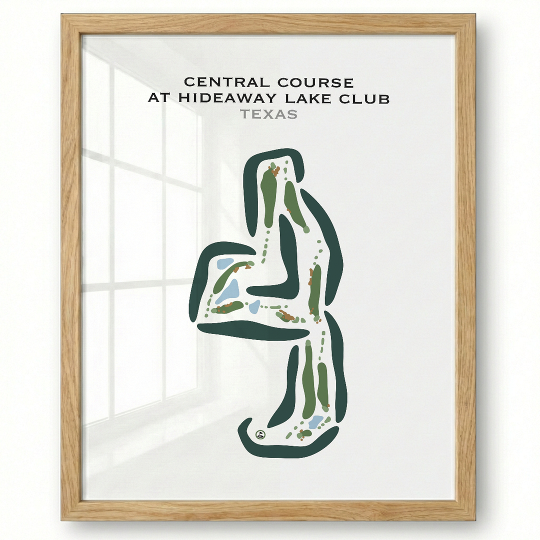 Central Course at Hideaway Lake Club, Texas - Printed Golf Courses
