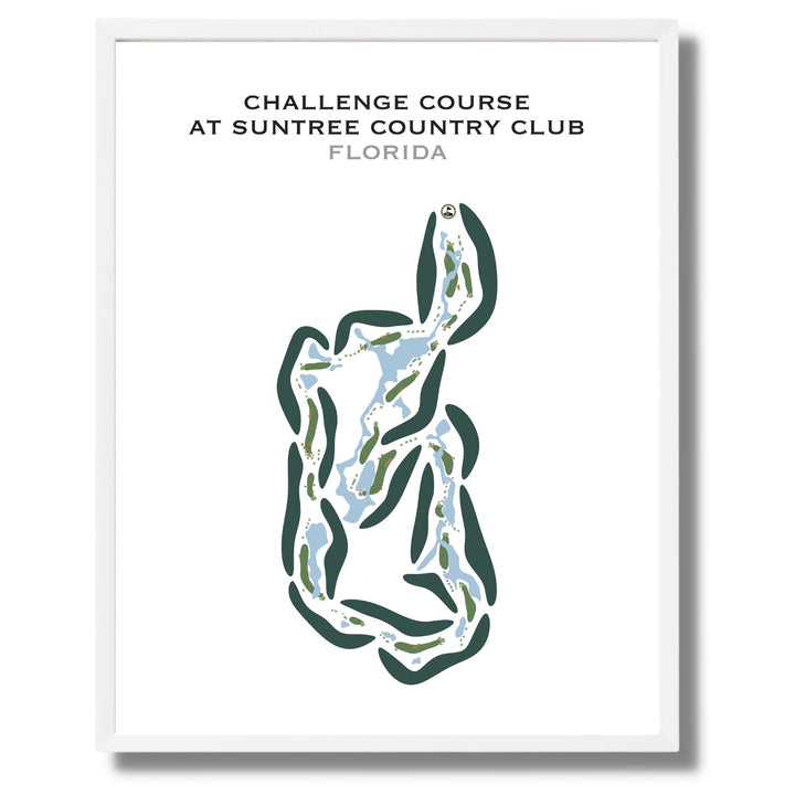 Challenge Course at Suntree Country Club, Florida - Printed Golf Courses