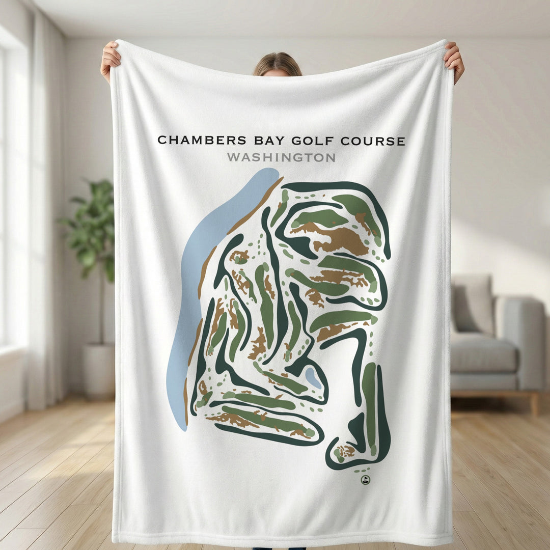 Chambers Bay Golf Course, University Place Washington - Printed Golf Courses
