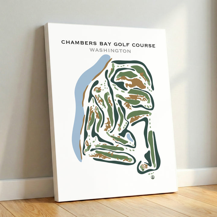 Chambers Bay Golf Course, University Place Washington - Printed Golf Courses