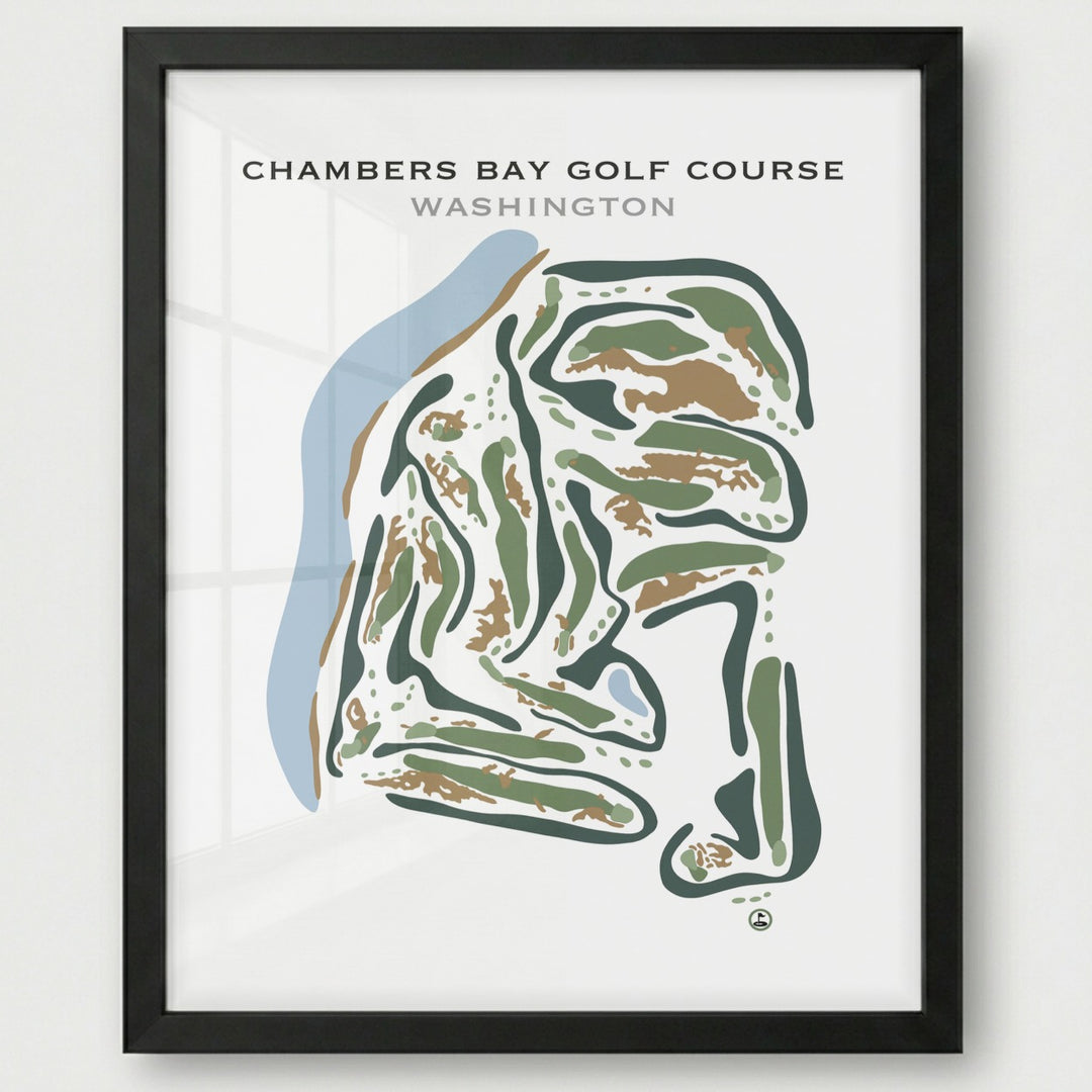 Chambers Bay Golf Course, University Place Washington - Printed Golf Courses