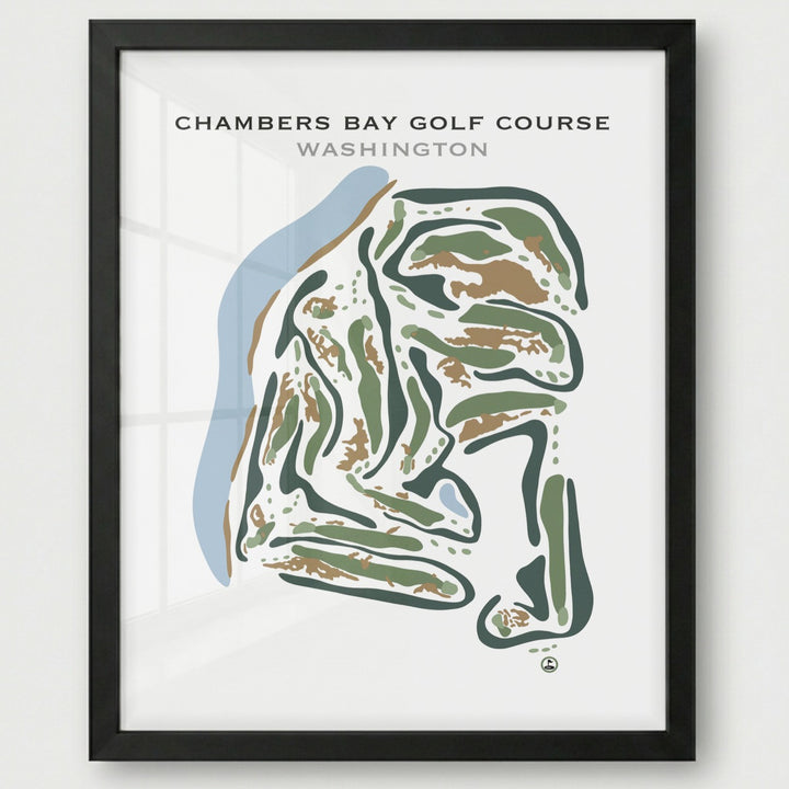 Chambers Bay Golf Course, University Place Washington - Printed Golf Courses