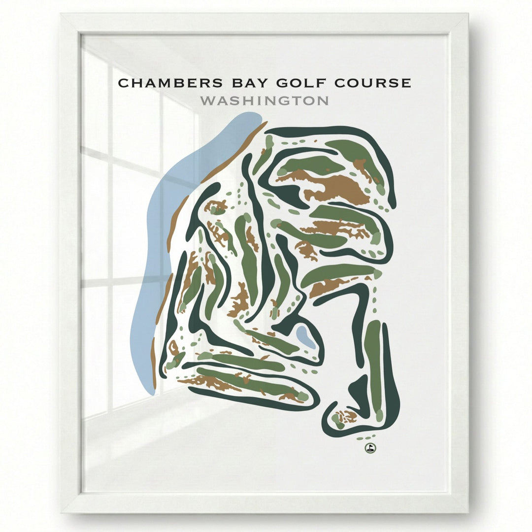 Chambers Bay Golf Course, University Place Washington - Printed Golf Courses