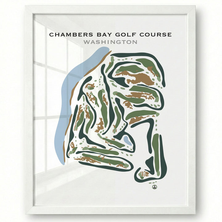 Chambers Bay Golf Course, University Place Washington - Printed Golf Courses