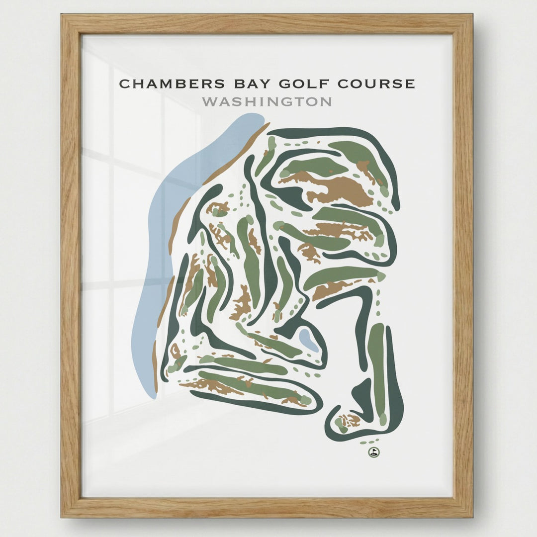 Chambers Bay Golf Course, University Place Washington - Printed Golf Courses