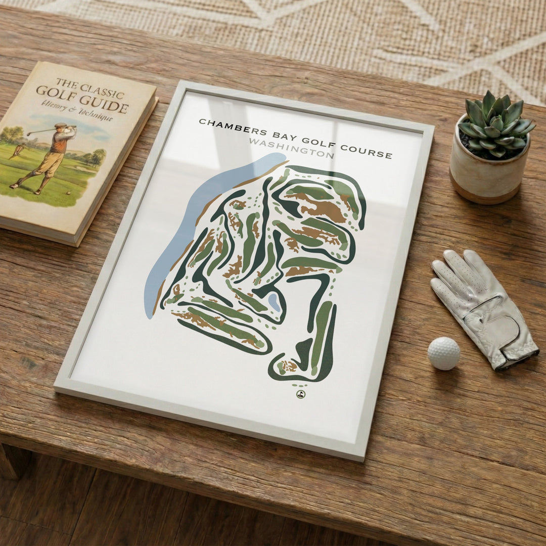 Chambers Bay Golf Course, University Place Washington - Printed Golf Courses