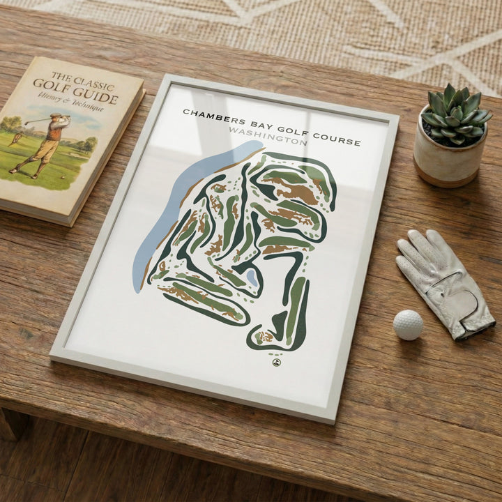 Chambers Bay Golf Course, University Place Washington - Printed Golf Courses