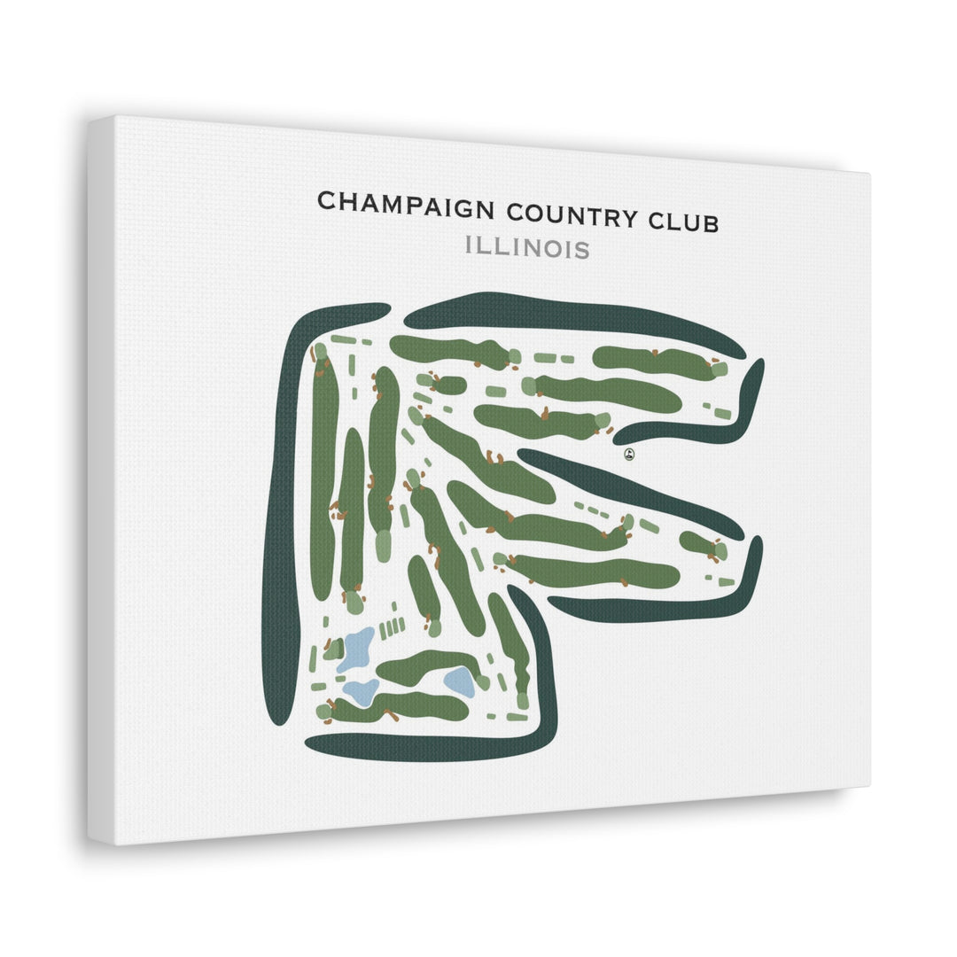 Champaign Country Club, Illinois - Printed Golf Course