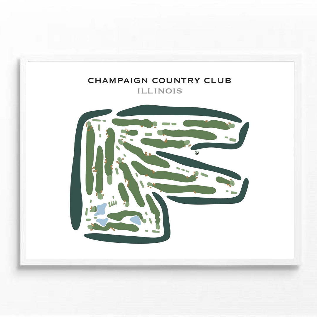 Champaign Country Club, Illinois - Printed Golf Course