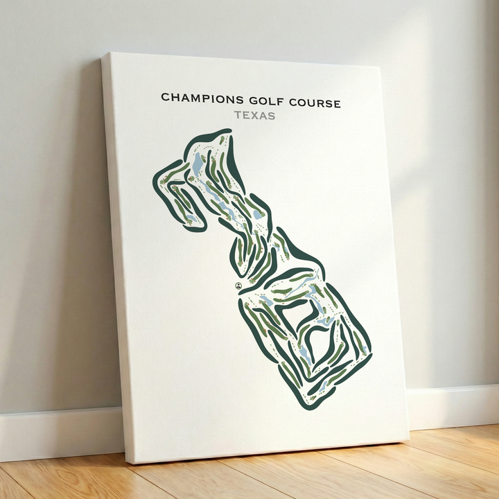 Champions Golf Course, Texas - Printed Golf Courses