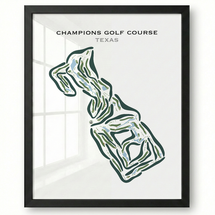 Champions Golf Course, Texas - Printed Golf Courses